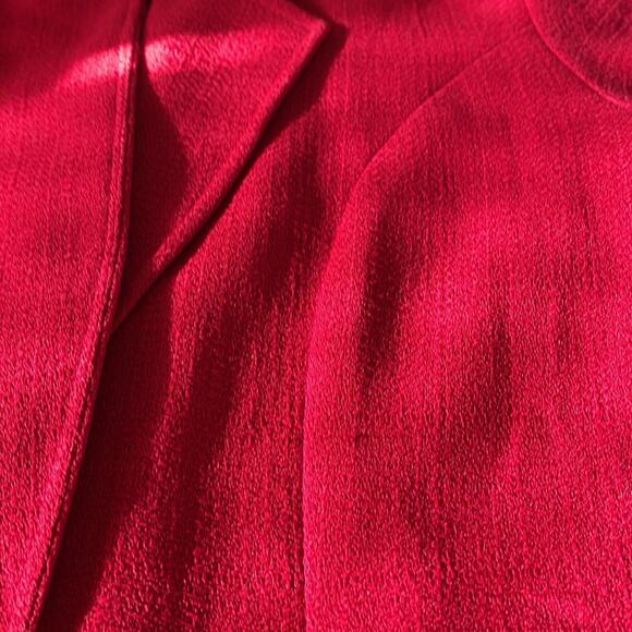 Unbranded Vintage Women’s Red Blazer Designer Button Front Closure and at Cuffs - Picture 8 of 16